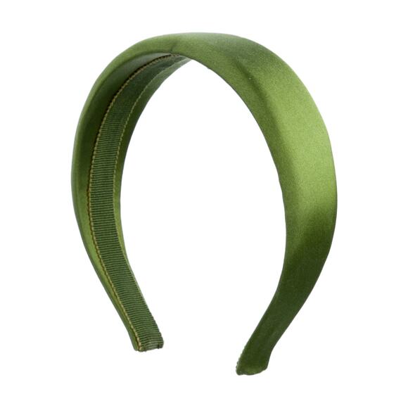 Prada Green Silk Padded Hair Headband - Picture 2 of 9